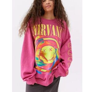 Urban Outfitters Pink Nirvana Sweatshirt